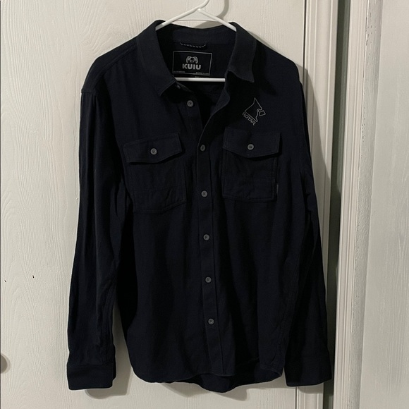 KUIU Other - KUIU Navy Men’s Like New Wool Cotton Blend Button-Up Long Sleeve Textured Large